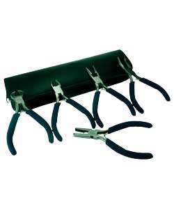 5 Piece Hobby Plier Set With Case