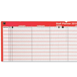 5 Star 2010 Staff Planner Laminated Mounted