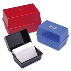 5 Star Card Index Box Capacity 250 Cards 6x4in