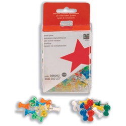 5 Star Office Push Pins Assorted Opaque Colours