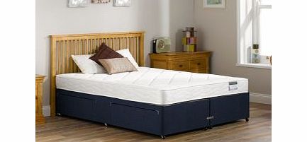 5`0 King Ashton Open SprIng Divan Bed - Soft - Blue