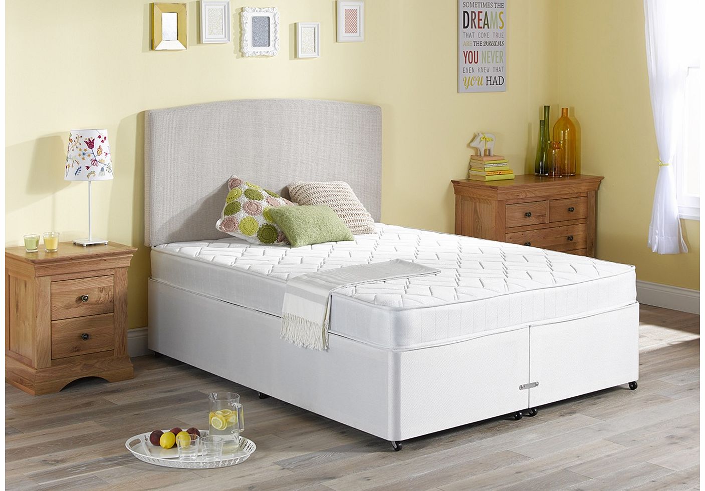 5`0 King Primrose Open Spring Divan Bed - Medium