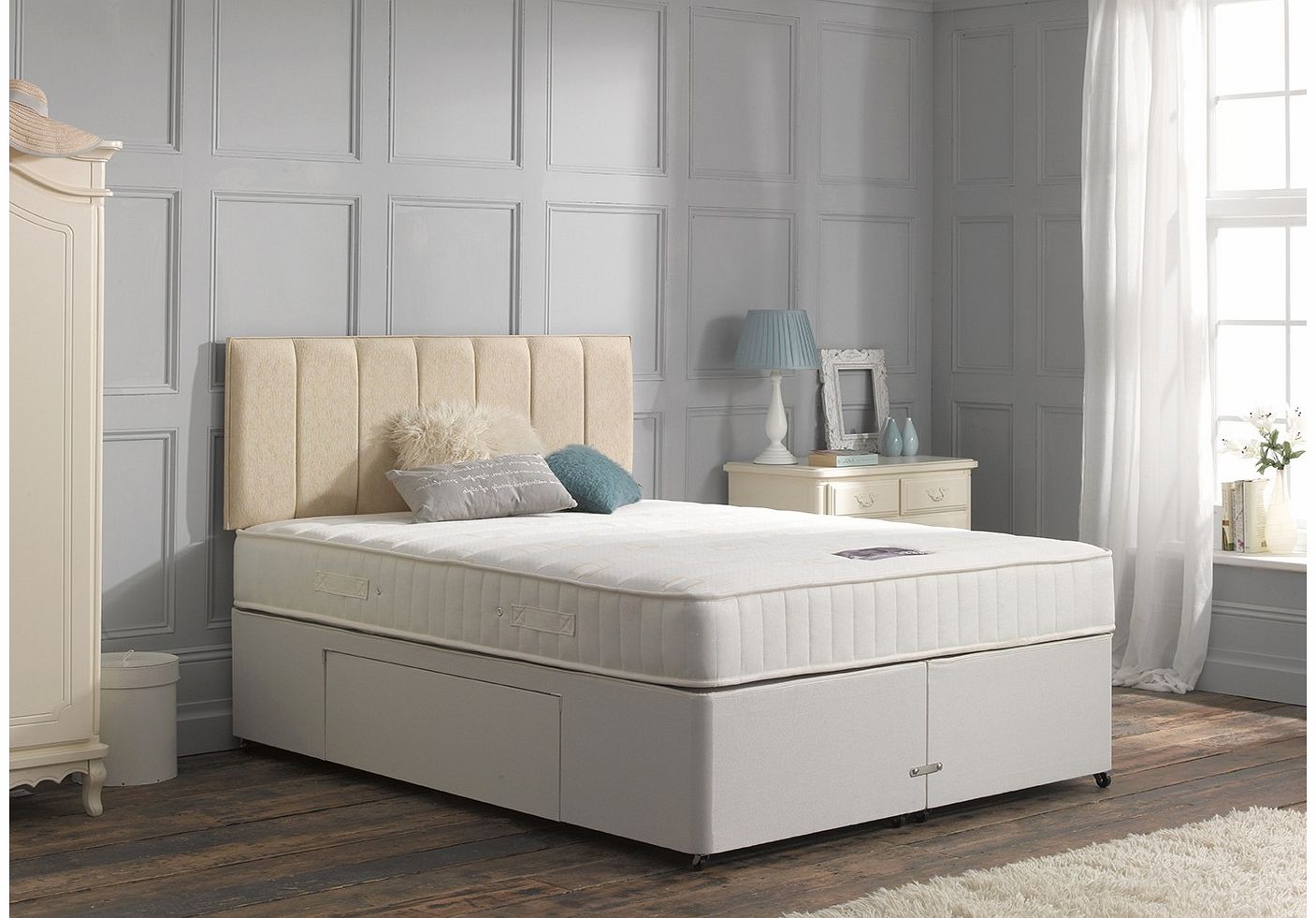 5`0 King Zeta Pocket Spring Divan Bed - Medium Firm