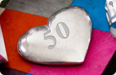50th Anniversary Heart Token