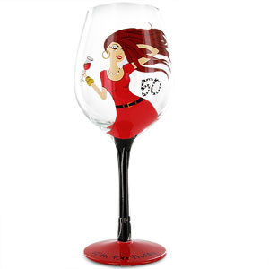 Birthday Tallulah Chic Wine Glass