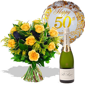 Anniversary Flowers on 50th Wedding Anniversary Gift Set   Flowers   Review  Compare Prices