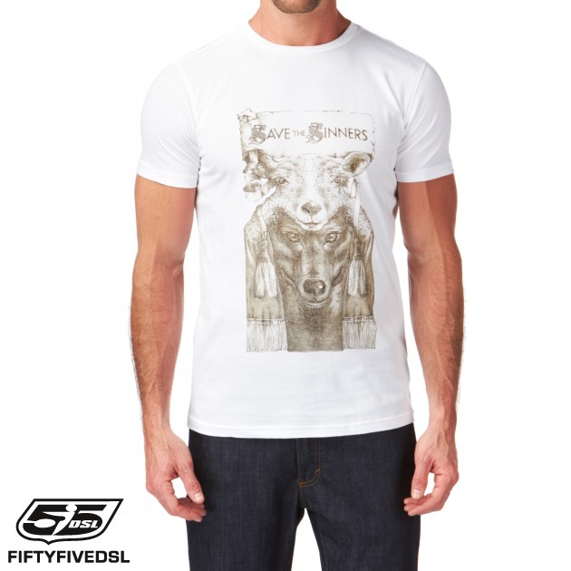 55DSL Mens 55 DSL The Beast T-Shirt - White