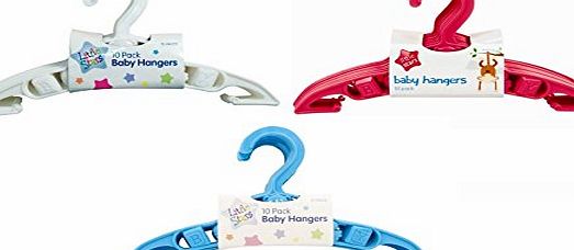 10x BABY CLOTHES HANGERS Toddler Childrens Maternity Kids Coat Space Saver Slim (Blue)