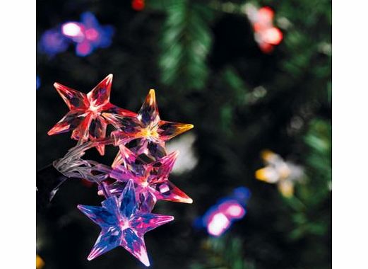 60 Star Caps Christmas Tree Lights - Multicoloured
