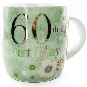 60th Birthday Nouveau Delights Porcelain Mug
