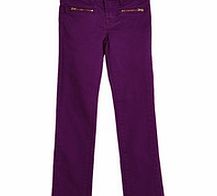 7 For All Mankind 7-14yrs purple cotton blend jeans