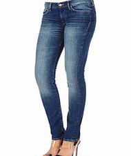 7 For All Mankind Josefina blue wash cotton blend jeans