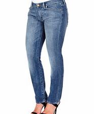 7 For All Mankind Roxanne mid wash cotton blend jeans