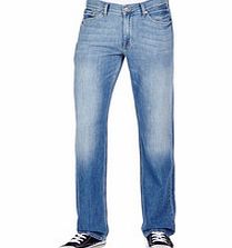 7 For All Mankind Slimmy light blue linen blend jeans