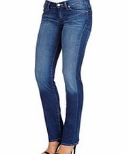 Straight Leg cotton blend dark jeans