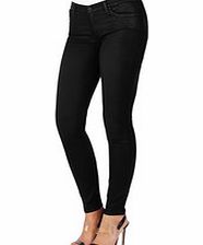 7 For All Mankind The Skinny black cotton blend jeans