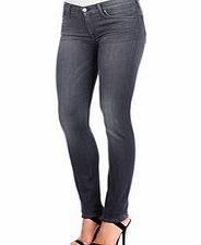 7 For All Mankind The Skinny cotton blend grey jeans