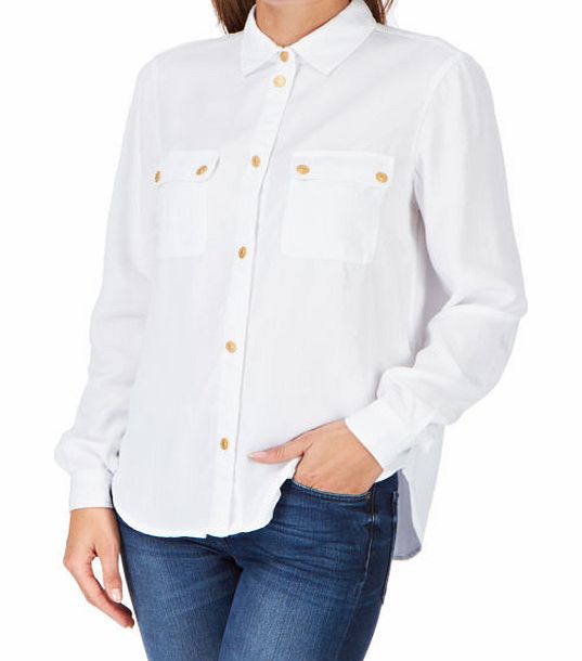 7 For All Mankind Womens 7 For All Mankind Uniform Shirt - White