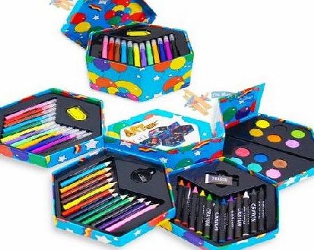 735980768205 52 Pcs Craft Art Artists Paints Pens Pencils Set Great Gift For Kids!