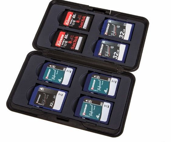 7dayshop Brushed Aluminium Memory Card Case for 8x SD / SDHC / SDXC Cards - AL1-SD