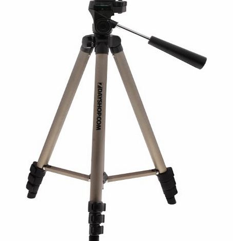 7dayshop Tripod - Aluminium 4 Section 126cm Travellers Midi Tripod with Shoulder Case - Fits all cameras and camcorders incl. Compact digital DSLR, SLR and Bridge cameras. Works with Canon, Nikon, Pen