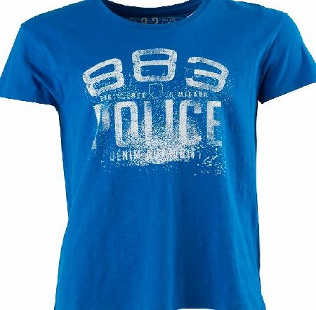 883 Police Mens Conta T-Shirt Electric Blue