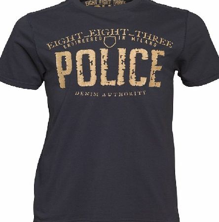 883 Police Mens Ginsberg T-Shirt Night Black