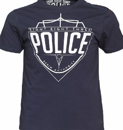 883 Police Mens Paradise T-Shirt Eclipse Navy