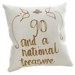 and a National Treasure Painted Silk Pillow