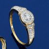 9ct gold 0.33ct Diamond Cluster Ring