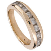 9ct Gold 1/2 Carat Diamond Eternity Ring, S
