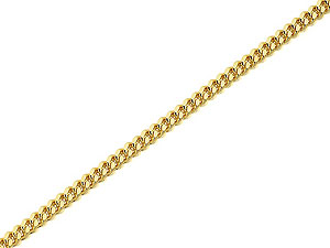 9ct Gold 1.5mm Wide Curb Chain 16` - 189036
