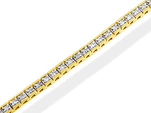 9ct Gold 1 Carat Diamond Tennis Bracelet - 049756