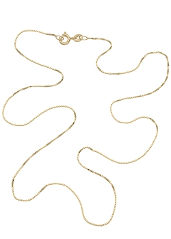 9ct gold 16 Inch Box Chain `12 KVDY 16