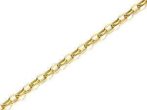 9ct Gold 1mm Wide Oval Link Belcher Chain