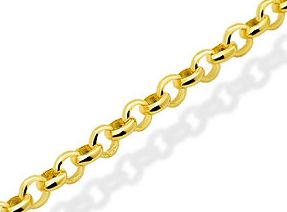 9ct Gold 1mm Wide Solid Belcher Chain 20`` -