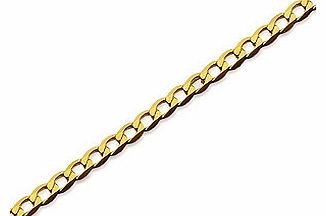 9ct Gold 2mm Wide Diamond Cut Solid Link Curb
