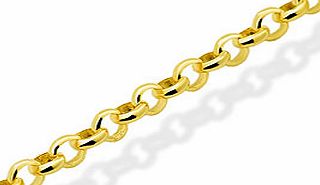 9ct Gold 2mm Wide Solid Link Belcher Chain 24``