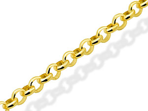 9ct Gold 2mm Wide Solid Link Belcher Chain