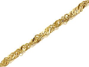 9ct Gold 2mm Wide Twisted Curb Link Singapore