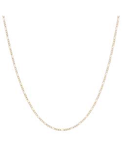 9ct Gold 3 in 1 Figaro Chain - 51cm/20in