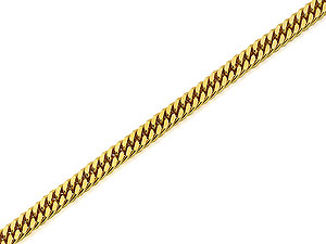 9ct Gold 3mm Wide Diamond Cut Zip Style Curb