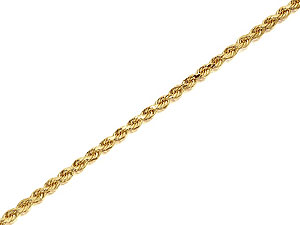 9ct Gold 3mm Wide Rope Chain 18` - 189747