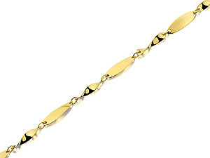 9ct gold 46cm Plain and Twisted Link Chain 189416