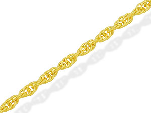 9ct gold 52cm Laser Rope Chain 189710