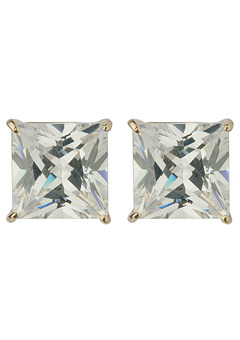 9ct gold 8mm Cubic Zirconia Stud Earrings `EY