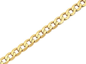 9ct Gold 8mm Wide Curb Chain 20` - 189041
