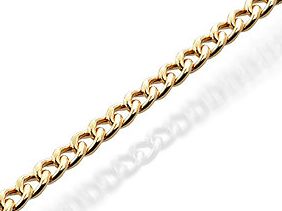 9ct Gold Adjustable Curb Link Anklet 10`` -