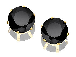 9ct gold and Black Cubic Zirconia Solitaire