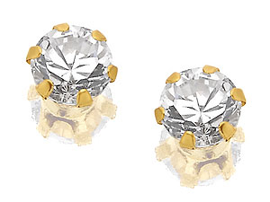 9ct gold and Cubic Zirconia Earrings 073082